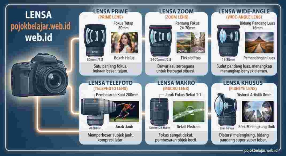 Mengenal Jenis-Jenis Lensa Kamera Digital: Panduan Lengkap Untuk Pemula